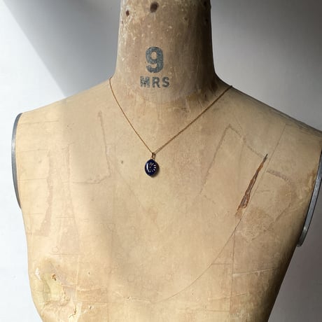 【new!!】antique teardrop blue dial necklace K18GP "GRUEN"(ボックス付)【K1066】