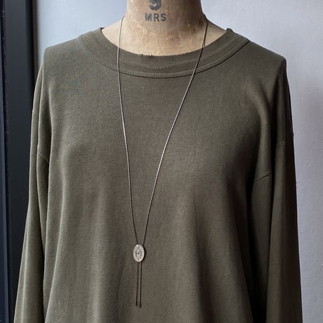 【new!!】antique oval dial chain looptie necklace "BULOVA"【K1043】