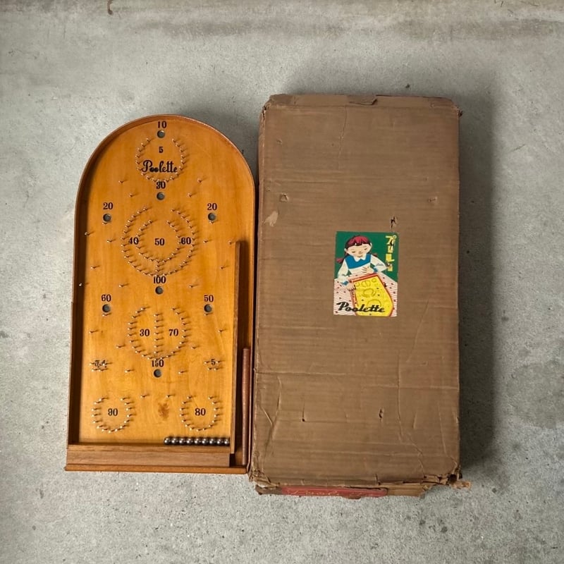 1950〜1960年代頃に日本で作られた木製ピンボール Poolette プーレー