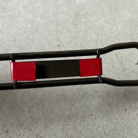 1970・80s ヴィンテージ テニスラケット型 スチール製 壁掛けウォールフック  キーフック  ラケットオーナメント 良品