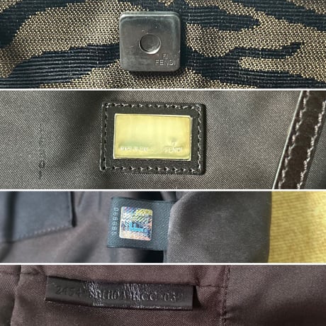 FENDI フェンディ タイガーパターン キャンバス ロールバッグ（トートバッグ）TABACCO+MORO 軽量/シンプルデザイン 2000年代後期 付属品あり 美品