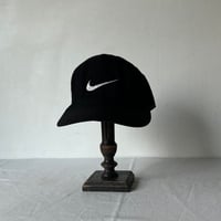 90s NIKE CLASSIC PRO FITTED オールドナイキ ウール混 キャップ 黒 size 7 ヴィンテージナイキ スウッシュ 刺繍