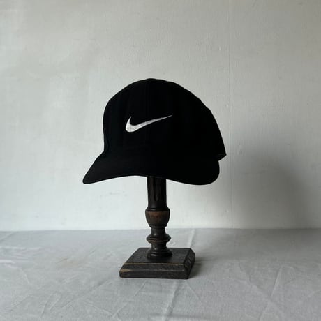 90s NIKE CLASSIC PRO FITTED オールドナイキ ウール混 キャップ 黒 size 7 ヴィンテージナイキ スウッシュ 刺繍