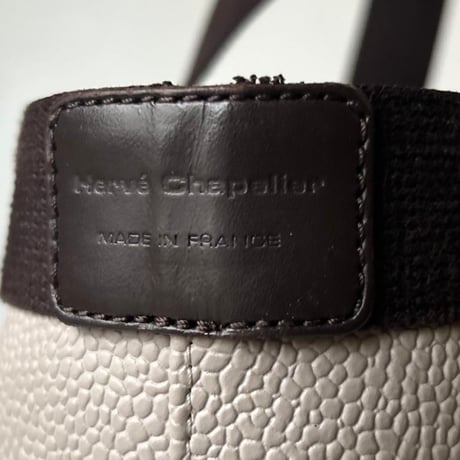 Herve Chapelier エルベシャプリエ 707GP リュクス舟型トートM マスティック×モカ 外観美品 made in France