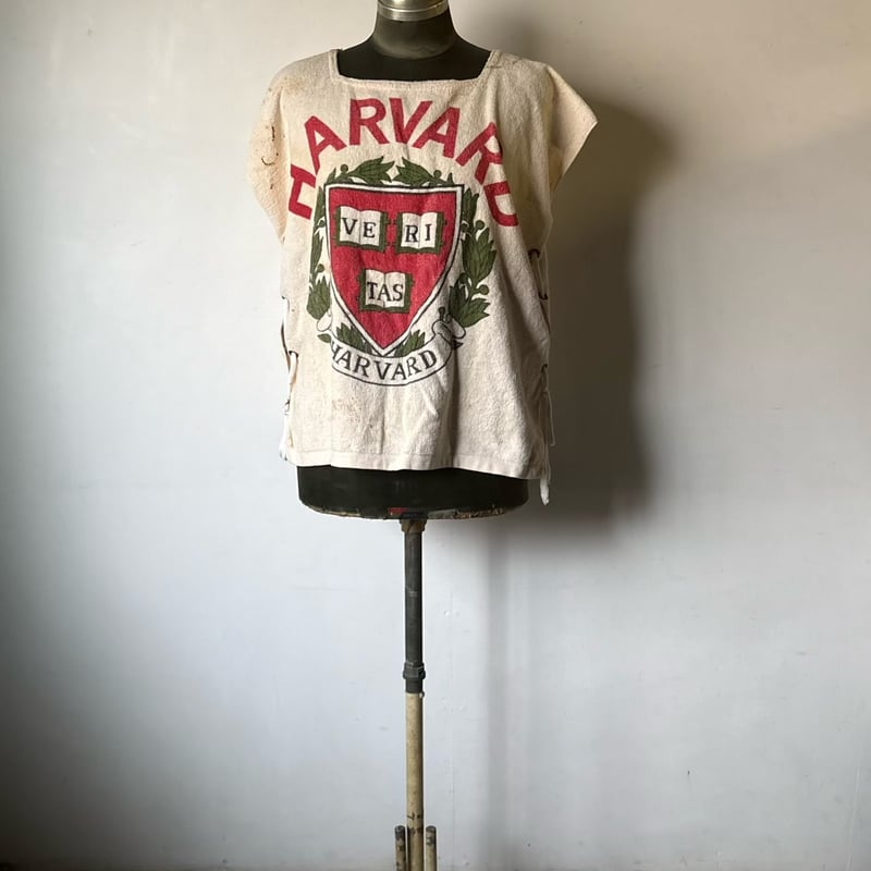 1950s-60s HARVARD University ハーバード大学 パイル地 ポンチョ