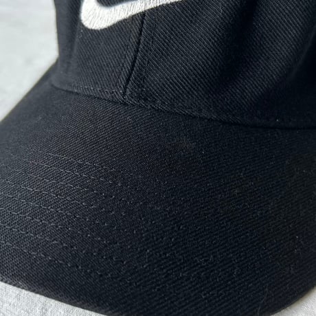 90s NIKE CLASSIC PRO FITTED オールドナイキ ウール混 キャップ 黒 size 7 ヴィンテージナイキ スウッシュ 刺繍