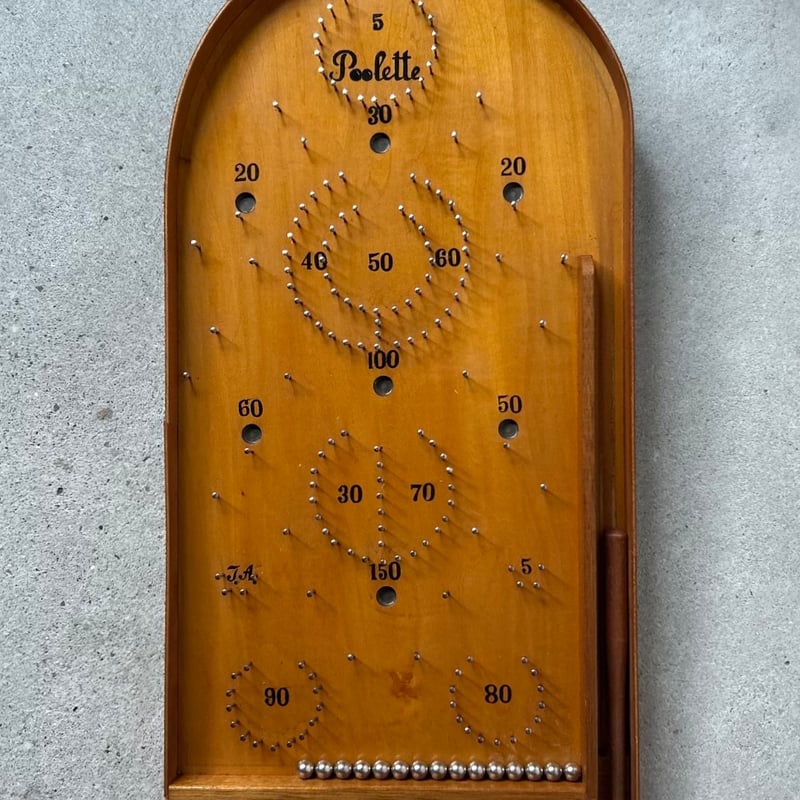 1950〜1960年代頃に日本で作られた木製ピンボール Poolette プーレー