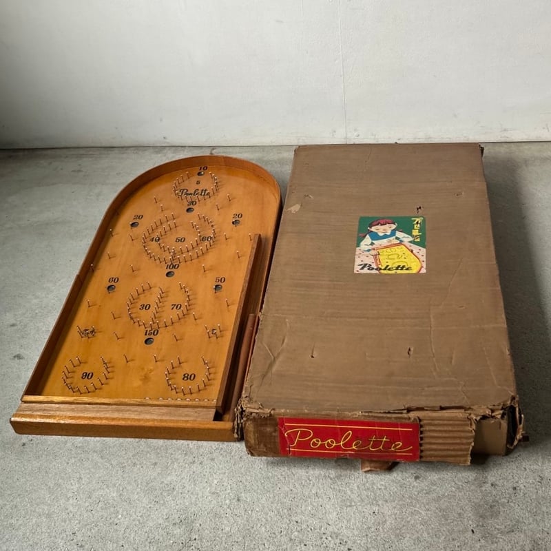 1950〜1960年代頃に日本で作られた木製ピンボール Poolette プーレー