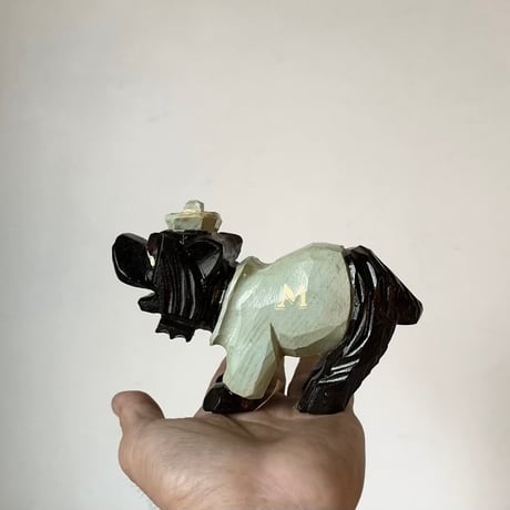 50s ANRI アンリ社製(イタリア)  カレッジマスコット Michigan ミシガン大学  木彫り人形 親子2体セット 熊  アメリカ アイビーリーグ IVY ヴィンテージウッドドール