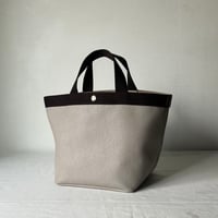 Herve Chapelier エルベシャプリエ 707GP リュクス舟型トートM マスティック×モカ 外観美品 made in France