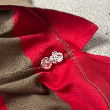 GUCCI  オールドグッチ 80sヴィンテージ ボーダー ポロシャツ  size M  イタリア製 GGシェルボタン Vintage used 美品