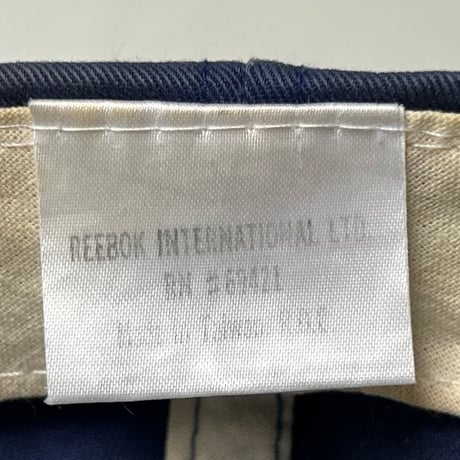 90s Vintage Reebok 2-Tone Vector Logo Cap ヴィンテージ リーボック ベクターロゴ バイカラー キャップ ブルー(薄ナス紺)×グリーン フェード used