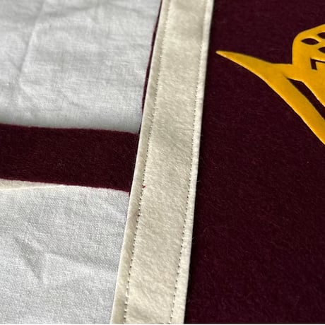 70s80s VINTAGE WASEDA UNIVERSITY PENNANT / 早稲田大学 アーカイブ フェルト パッチワーク 貼付けロゴ ヴィンテージペナント 駅伝 カレッジグッズ