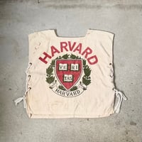 1950s-60s  HARVARD University ハーバード大学 パイル地 ポンチョ ビーチベスト 染み込みプリント USA製 カレッジポンチョ ivy アイビーリーグ 希少