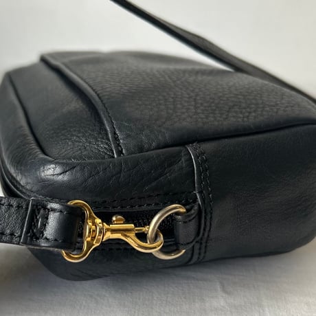 SONIA RYKIEL SACS ソニアリキエル サック 90s ヴィンテージ　シボ本革 ネイビーグレー ゴールド金具 ミニショルダーバッグ used 美品