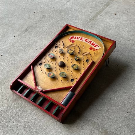 1950年代 当時物 木製スマートボール『NICE GAME』 / 卓上ピンボール コリントゲーム・ベルの音色が綺麗!!  【実動品】