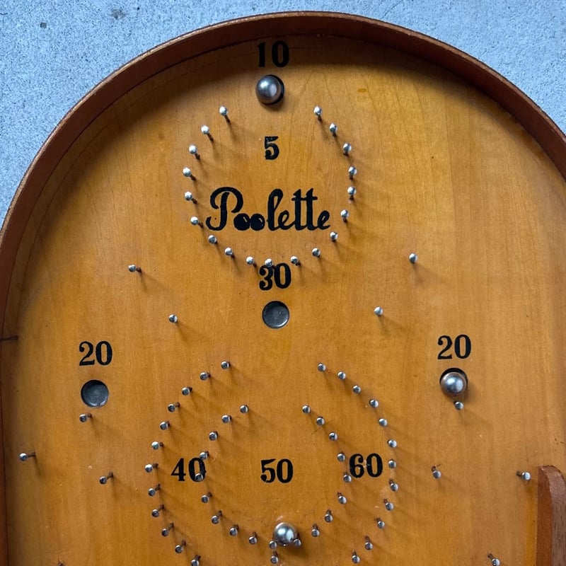 1950〜1960年代頃に日本で作られた木製ピンボール Poolette プーレー