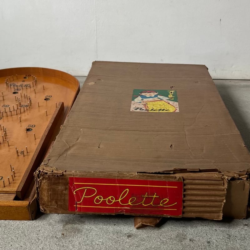 1950〜1960年代頃に日本で作られた木製ピンボール Poolette プーレー