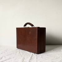 40s-60s ヴィンテージ レザー ミニトランク  ブラウン/真鍮金具 本革 小型トランク  Y.S.&Co.鍵金具 店舗什器 日本古道具 japan vintage⁠