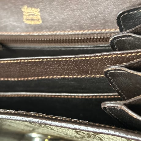 GUCCI グッチ  オールドグッチ 70s80sヴィンテージ GGプラス(GGスプリーム) PVC/ピッグスキン レザーショルダー バッグ 美品