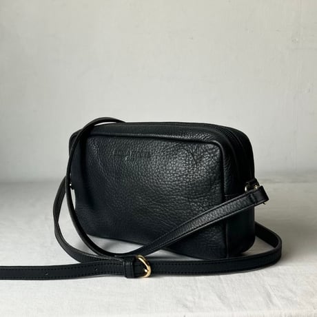 SONIA RYKIEL SACS ソニアリキエル サック 90s ヴィンテージ　シボ本革 ネイビーグレー ゴールド金具 ミニショルダーバッグ used 美品