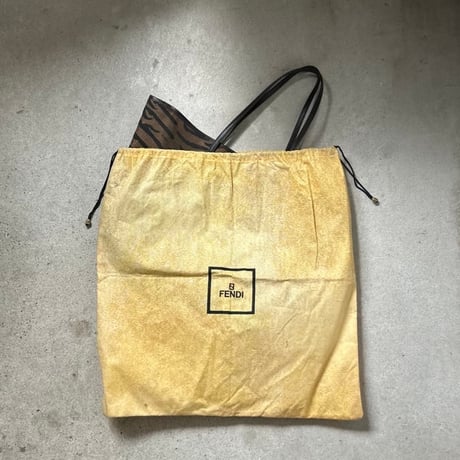 FENDI フェンディ タイガーパターン キャンバス ロールバッグ（トートバッグ）TABACCO+MORO 軽量/シンプルデザイン 2000年代後期 付属品あり 美品