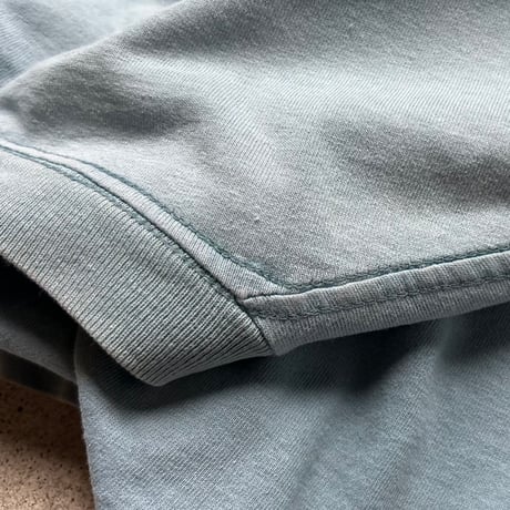 90s OLD STUSSY オールドステューシー   "OLD SKOOL 1992" クラウンロゴ Tシャツ  黒タグ made in USA (タグ欠損) サックス size M  used