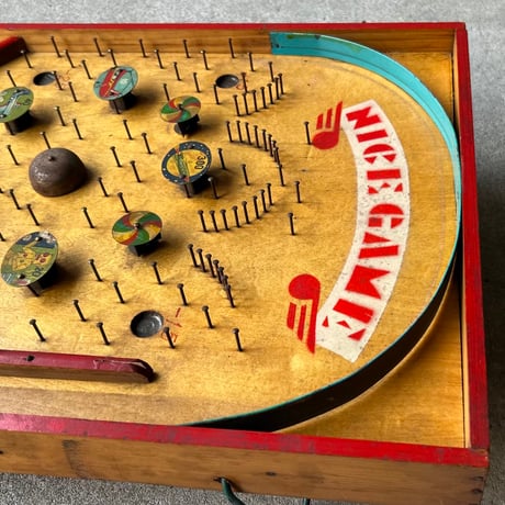 1950年代 当時物 木製スマートボール『NICE GAME』 / 卓上ピンボール コリントゲーム・ベルの音色が綺麗!!  【実動品】