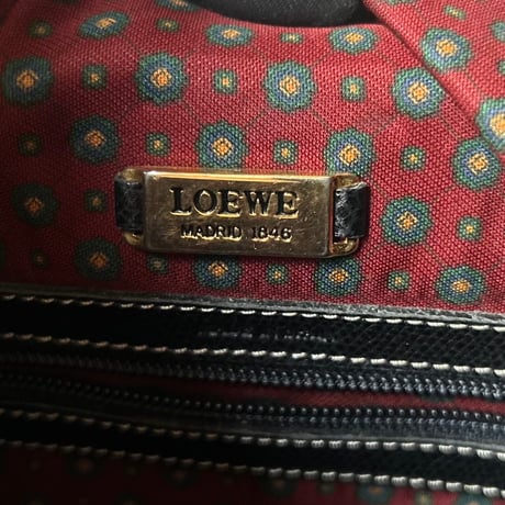LOEWE ロエベ    オールドロエベ 80sヴィンテージ アナグラム レザー 巾着型 2WAYショルダーバッグ made in spain 美品