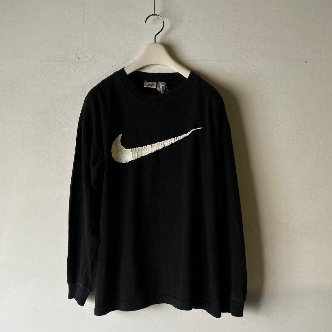 90s NIKE ナイキ ビッグスウッシュ ヴィンテージTシャツ ロンT