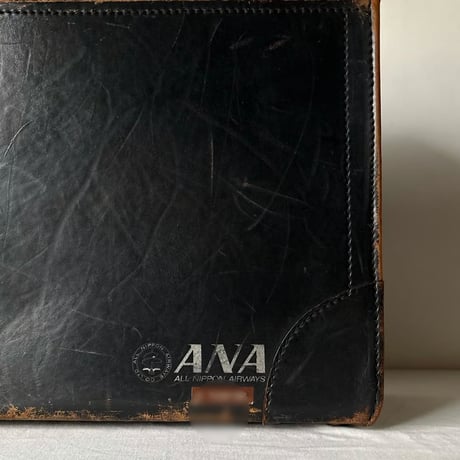 60s-70s ANA 全日空 パイロットバッグ  当時物 本革製パイロット用フライトケース コーポレートバッグ  japan vintage 美品範疇