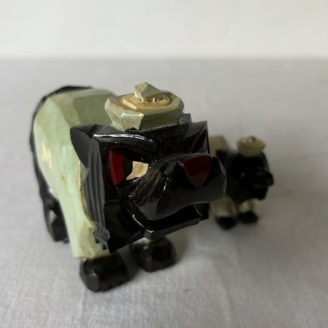 50s ANRI アンリ社製(イタリア)  カレッジマスコット Michigan ミシガン大学  木彫り人形 親子2体セット 熊  アメリカ アイビーリーグ IVY ヴィンテージウッドドール