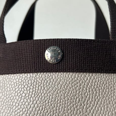 Herve Chapelier エルベシャプリエ 707GP リュクス舟型トートM マスティック×モカ 外観美品 made in France