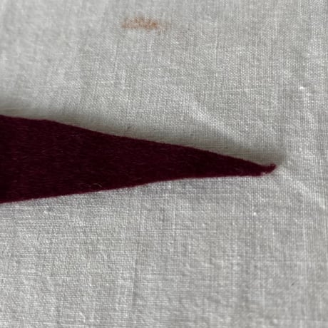 70s80s VINTAGE WASEDA UNIVERSITY PENNANT / 早稲田大学 アーカイブ フェルト パッチワーク 貼付けロゴ ヴィンテージペナント 駅伝 カレッジグッズ