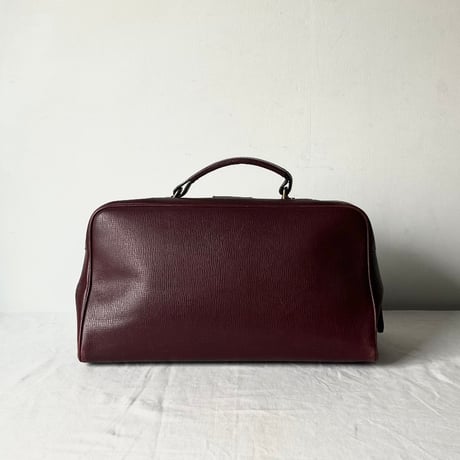BALLY オールドバリー 80s-90s Vintage イタリア製 型押しレザー 口枠ハンドバッグ ボルドー Gold金具 ミニドクターバッグ イタリア製 made in italy