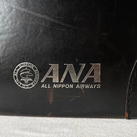 60s-70s ANA 全日空 パイロットバッグ  当時物 本革製パイロット用フライトケース コーポレートバッグ  japan vintage