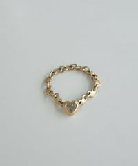 Atlica ｜ K18 ハートダイヤモンドチェーンRing