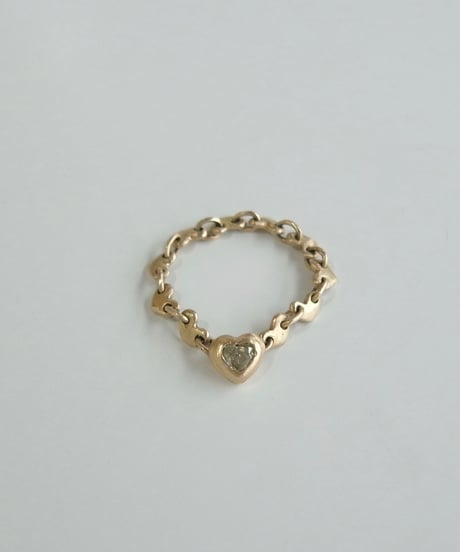 Atlica ｜ K18 ハートダイヤモンドチェーンRing