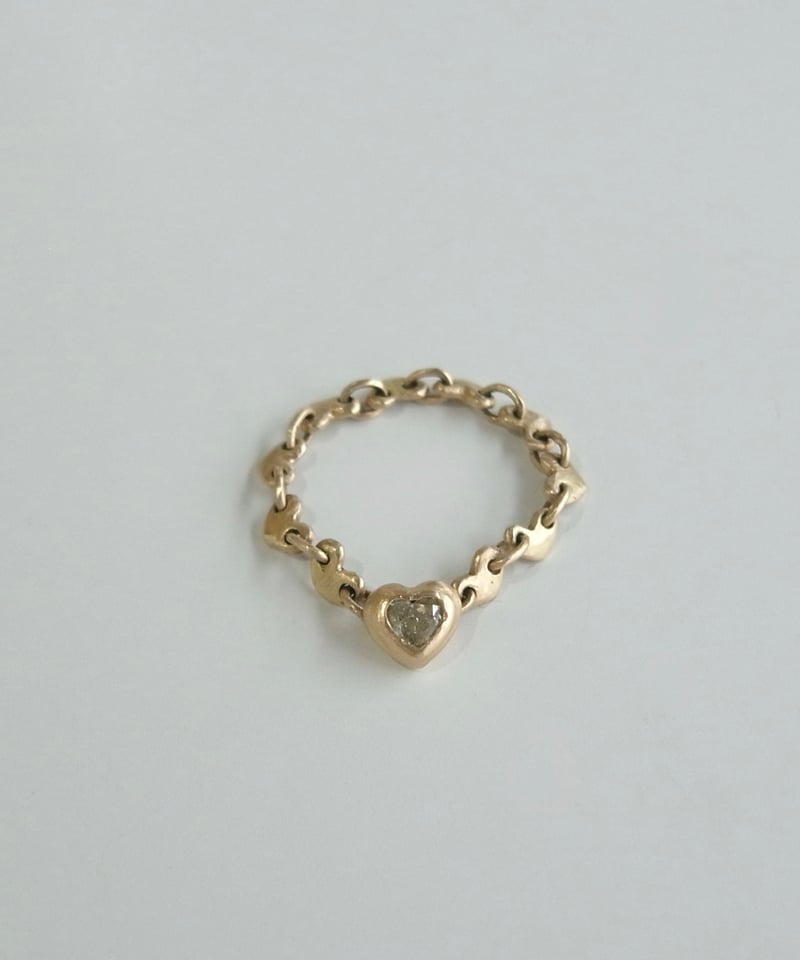Atlica ｜ K18 ハートダイヤモンドチェーンRing | Wild Roquette