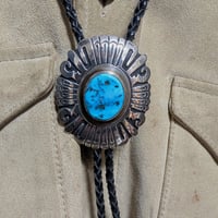 Thomas “Tommy” Singer Navajo Turquoise Bolo Tie｜トーマス・シンガー ナバホ ターコイズ ボロタイ