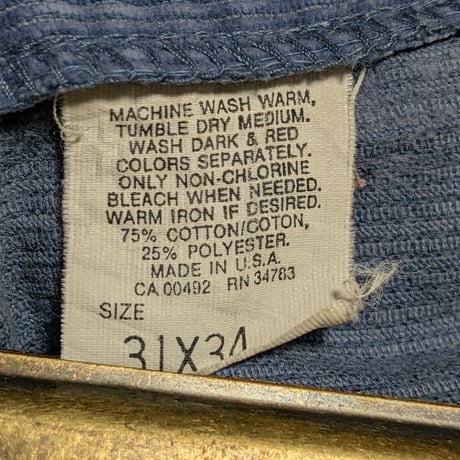 70s–80s Lee USA Made Blue Corduroy Pants / リー アメリカ製 ヴィンテージ コーデュロイパンツ