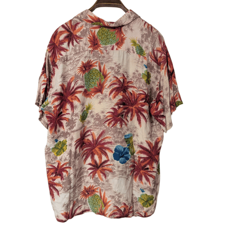 60s South Pacific Hand Screened Rayon Hawaiian Shirt