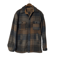60s h.i.s SPORTSWEAR Plaid Wool Pile Lined Jacket