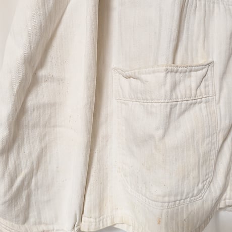 60s Adolphe Lafont White HBT Work Jacket