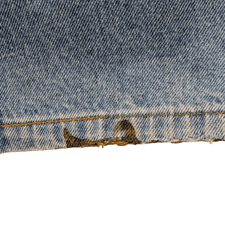 90s Levi’s 505 Orange Tab Made in USA Repaired Denim Pants