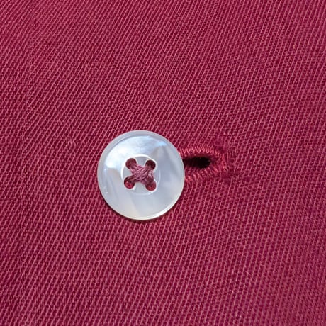 1950s–60s Vintage Burgundy Open Collar Shirt / ヴィンテージ 開襟シャツ