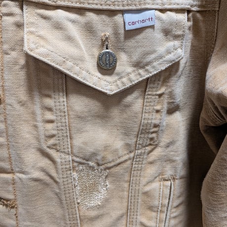 80s Carhartt 100th Anniversary Duck Trucker Jacket Custom