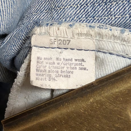 70s Levi’s 505 Orange Tab 42 TALON Repaired Denim Pants