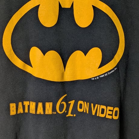 1990 BATMAN “6.1 ON VIDEO” Promotional Sweatshirt