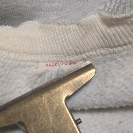1950s–60s RUSSELL “SHAWNEE TENNIS” Two-Tone Sweatshirt / USA製 前V ラバープリント ヴィンテージスウェット